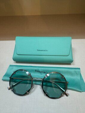 Tiffany & Co. 3091 Sunglasses - Silver & Light Azure